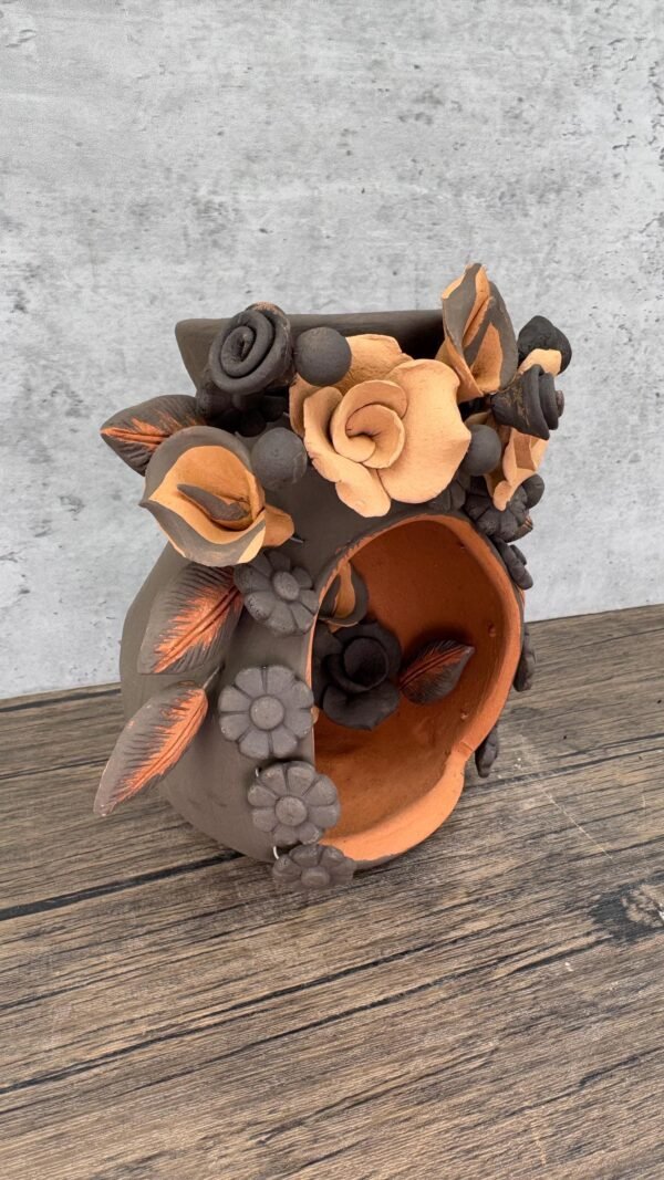 Filigrana Tealight Clay Mini Chimney, Candle Holder Artistic  Oaxaca México By Artisans Handmade Crafts, Home Decor Folk Art,  Pastillaje - Image 2