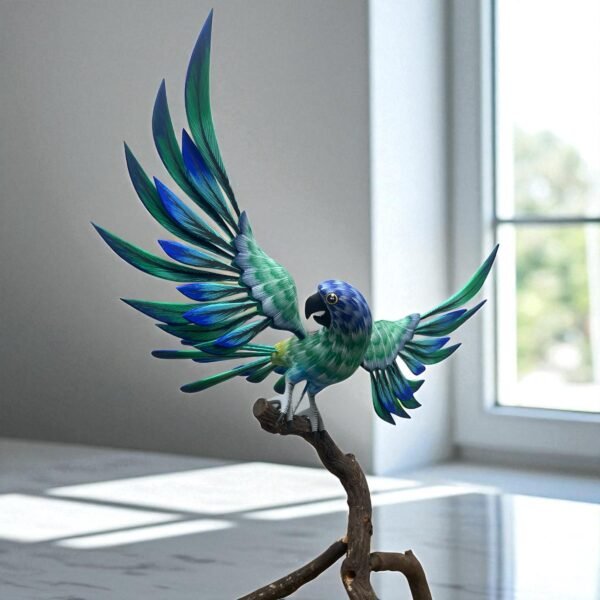 Parakeet Bird Statue Mexican Art Alebrije Sculpture, Wooden Parrot  Decoration Figure, Made Of Wood And Carved By Hand ASK FOR CUSTOMIZE