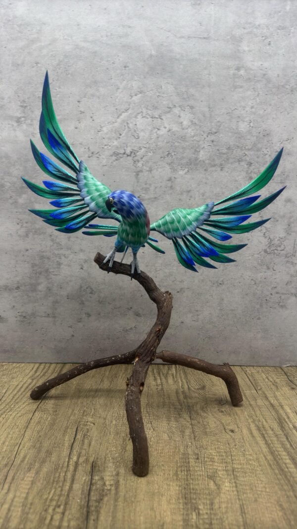 Parakeet Bird Statue Mexican Art Alebrije Sculpture, Wooden Parrot  Decoration Figure, Made Of Wood And Carved By Hand ASK FOR CUSTOMIZE - Image 2