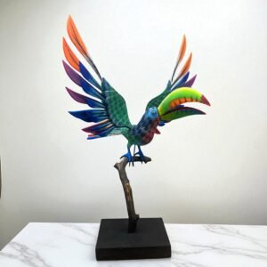 Toucan Bird Statue Mexican Art Alebrije Sculpture, Wooden Parrot  Decoration Figure, Made Of Wood And Carved By Hand ASK FOR CUSTOMIZE