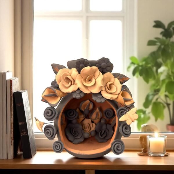 Filigrana Tealight Clay Mini Chimney, Candle Holder Artistic  Oaxaca México By Artisans Handmade Crafts, Home Decor Folk Art,  Pastillaje