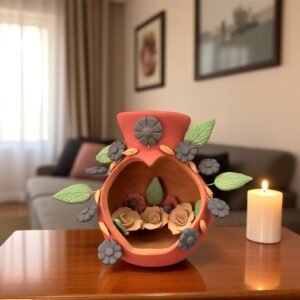 Filigrana Tealight Clay Mini Chimney, Candle Holder Artistic  Oaxaca México By Artisans Handmade Crafts, Home Decor Folk Art,  Pastillaje