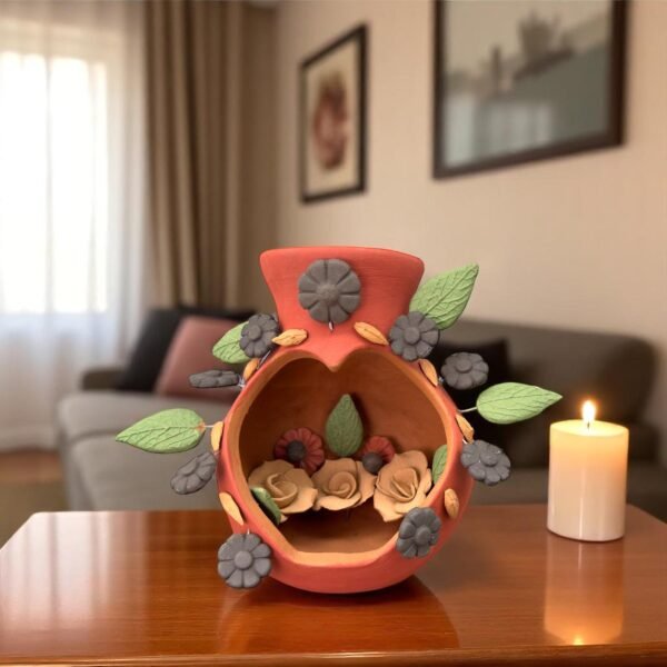 Filigrana Tealight Clay Mini Chimney, Candle Holder Artistic  Oaxaca México By Artisans Handmade Crafts, Home Decor Folk Art,  Pastillaje