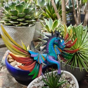 Winged Alebrije Pegasus, Hand Painted Mexican Wood Sculpture, Colorful Oaxacan Folk Art, Handmade Spirit Animal, Vibrant Decor Figurine, Fly