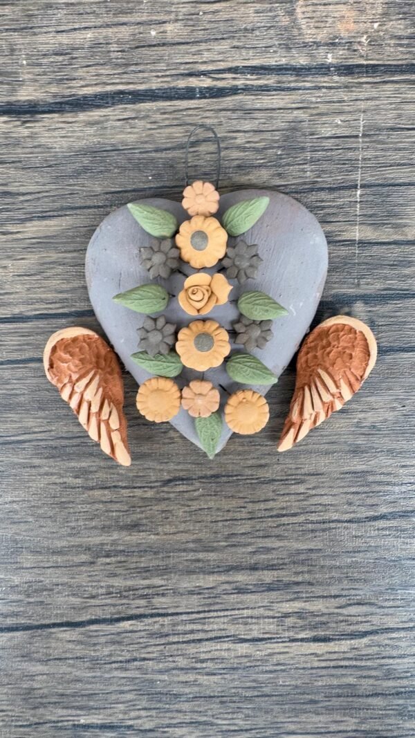 Filigrana Clay Heart Wall Hanging Ornament Artistic  Oaxaca México By Artisans Handmade Crafts, Home Decor Folk Art,  Pastillaje Technique