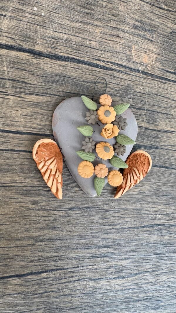 Filigrana Clay Heart Wall Hanging Ornament Artistic  Oaxaca México By Artisans Handmade Crafts, Home Decor Folk Art,  Pastillaje Technique - Image 2