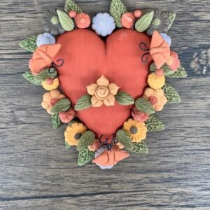 Filigrana Clay Heart Wall Hanging Ornament Artistic  Oaxaca México By Artisans Handmade Crafts, Home Decor Folk Art,  Pastillaje Technique