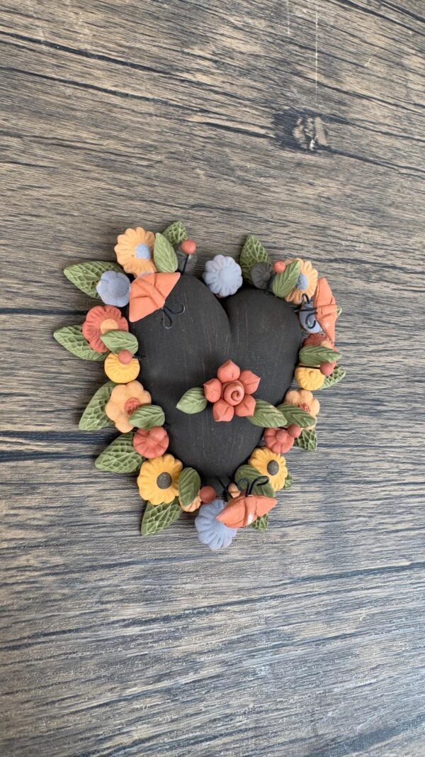 Filigrana Clay Heart Wall Hanging Ornament Artistic  Oaxaca México By Artisans Handmade Crafts, Home Decor Folk Art,  Pastillaje Technique - Image 2