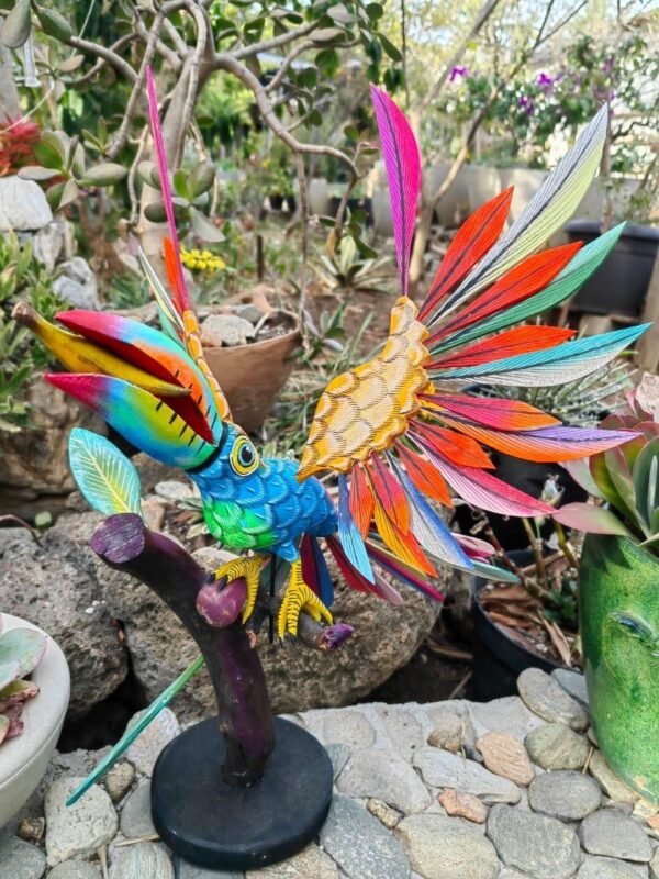 Toucan Bird Statue Mexican Art Alebrije Sculpture, Wooden Parrot  Decoration Figure, Made Of Wood And Carved By Hand ASK FOR CUSTOMIZE - Image 2