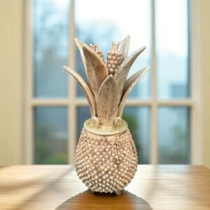 Mexican pottery, Pineapple decor, Mexican decoration, Pineapple sculpture, Glazed clay pineapple, Pottery from Michoacan