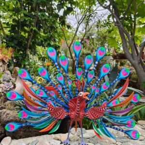 Peacock Bird Statue Mexican Art Alebrije Sculpture, Wooden Peacock  Decoration Figure, Made Of Wood And Carved By Hand ASK FOR CUSTOMIZE