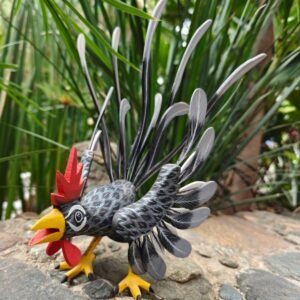 Rooster Statue  Alebrije Wood Hand Carved  Mexican Folk Art, Chicken Alebrije As A Mexican Decorative Figure Home Decor