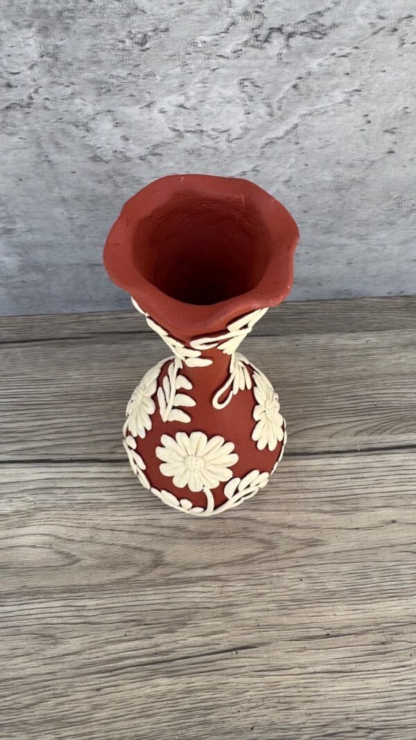 Embroidered Clay Vase From Oaxaca México Home Decor Handcrafted Jarron Barro Bordado Oaxaca Handmade Unique Designs From Artisans - Image 3