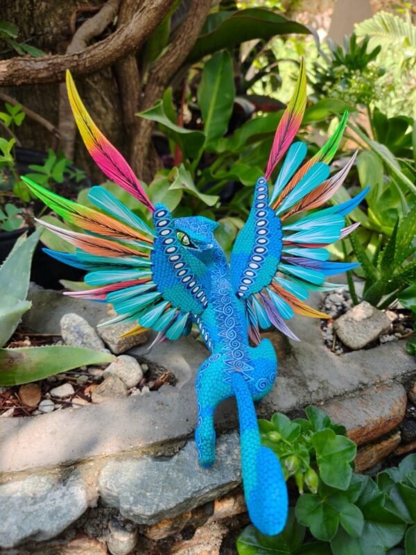 Glifo Mythological Beast, Bull & Eagle Nahuatl  Statue  Art Alebrije Sculpture, Wooden Figurine, Made Of Wood Carved By Hand WE CUSTOMIZE - Image 4