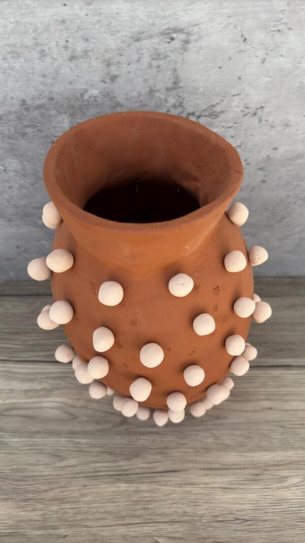 Embroidered Clay Vase From Oaxaca México Home Decor Handcrafted Jarron Barro Bordado Oaxaca Handmade Unique Designs From Artisans - Image 3