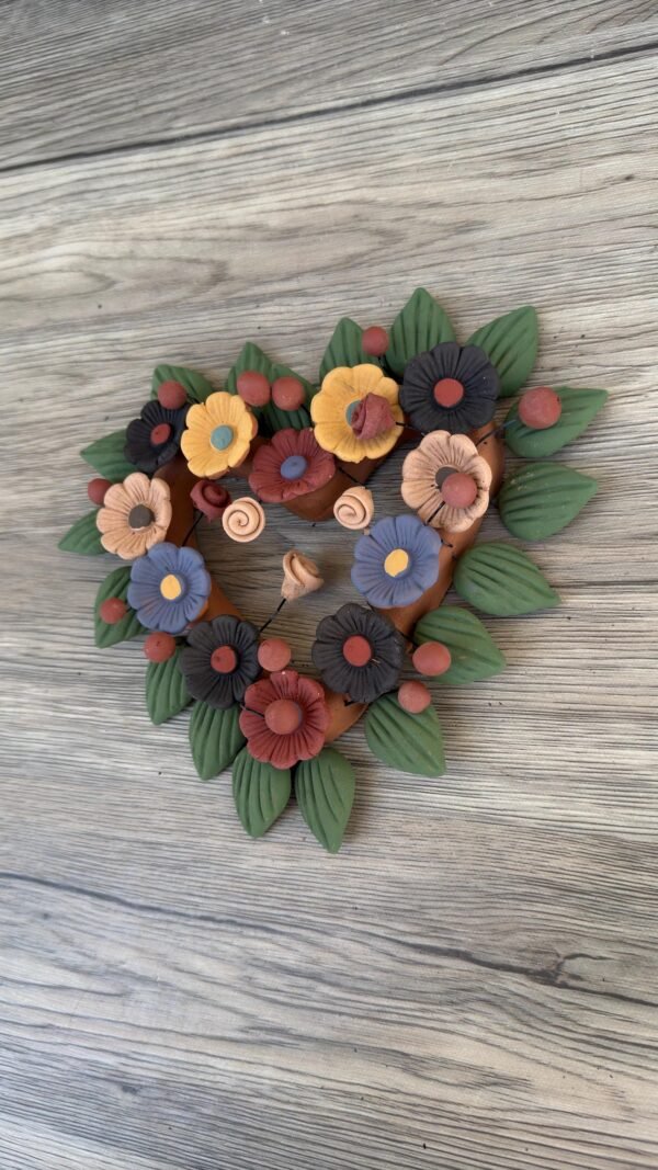 Filigrana Clay Heart Wall Hanging Ornament Artistic  Oaxaca México By Artisans Handmade Crafts, Home Decor Folk Art,  Pastillaje Technique - Image 3