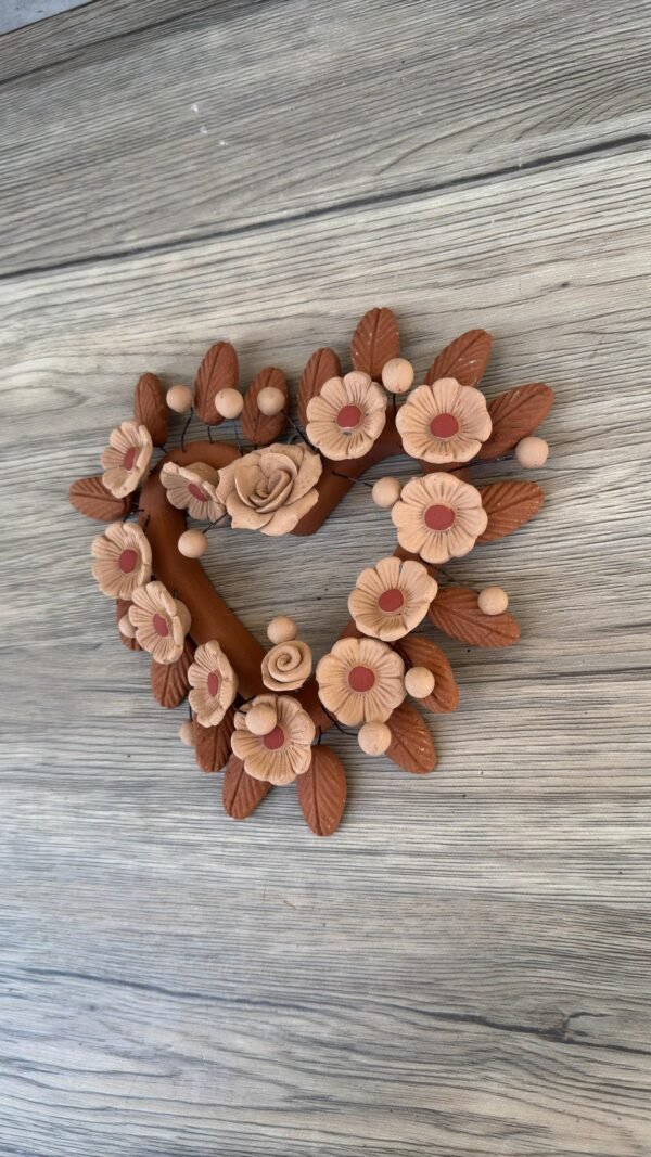 Filigrana Clay Heart Wall Hanging Ornament Artistic  Oaxaca México By Artisans Handmade Crafts, Home Decor Folk Art,  Pastillaje Technique - Image 3