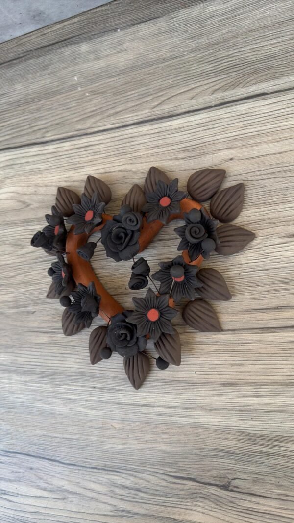 Filigrana Clay Heart Wall Hanging Ornament Artistic  Oaxaca México By Artisans Handmade Crafts, Home Decor Folk Art,  Pastillaje Technique - Image 3