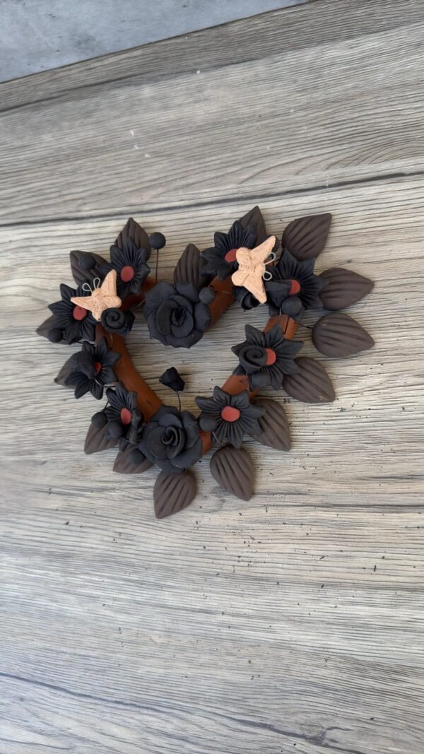 Filigrana Clay Heart Wall Hanging Ornament Artistic  Oaxaca México By Artisans Handmade Crafts, Home Decor Folk Art,  Pastillaje Technique - Image 3