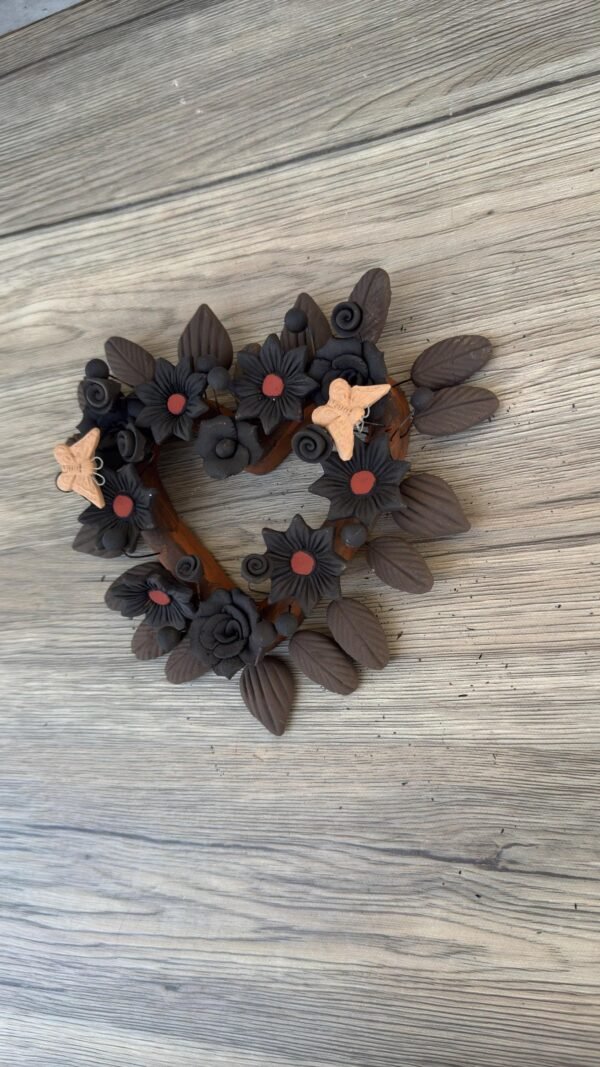 Filigrana Clay Heart Wall Hanging Ornament Artistic  Oaxaca México By Artisans Handmade Crafts, Home Decor Folk Art,  Pastillaje Technique - Image 3