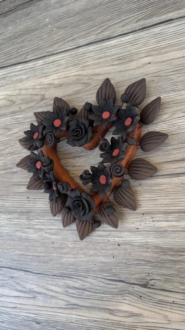 Filigrana Clay Heart Wall Hanging Ornament Artistic  Oaxaca México By Artisans Handmade Crafts, Home Decor Folk Art,  Pastillaje Technique - Image 3