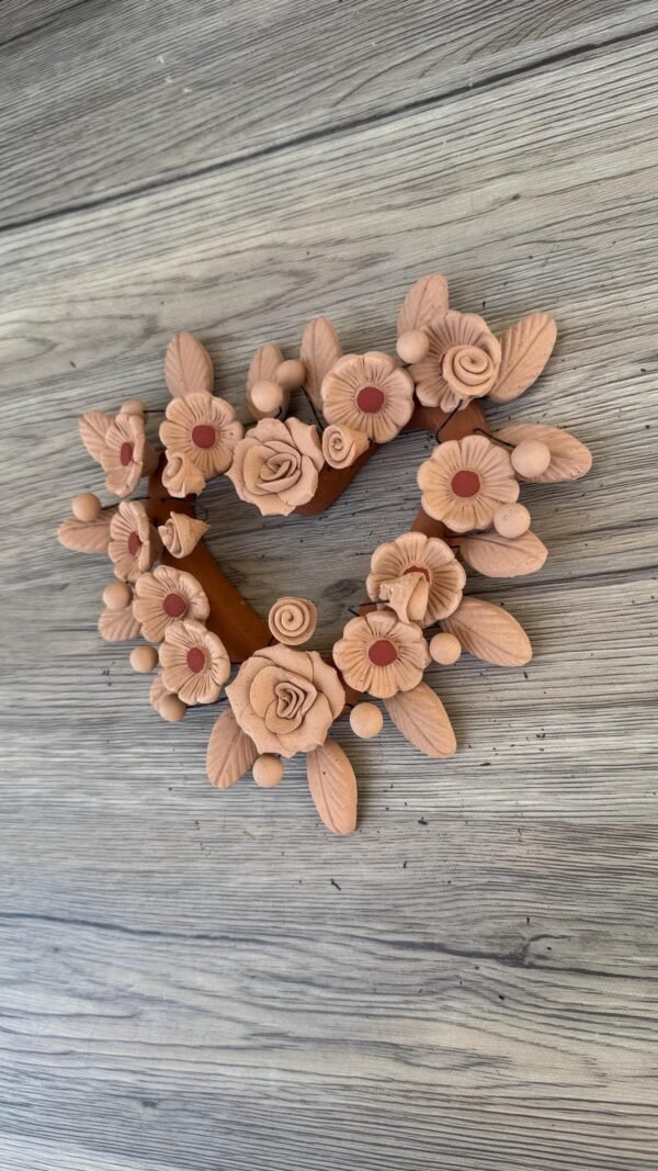 Filigrana Clay Heart Wall Hanging Ornament Artistic  Oaxaca México By Artisans Handmade Crafts, Home Decor Folk Art,  Pastillaje Technique - Image 3