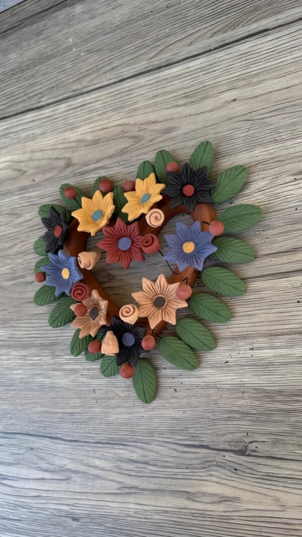 Filigrana Clay Heart Wall Hanging Ornament Artistic  Oaxaca México By Artisans Handmade Crafts, Home Decor Folk Art,  Pastillaje Technique - Image 3