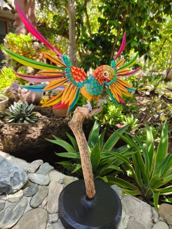 Parakeet Bird Statue Mexican Art Alebrije Sculpture, Wooden Parrot  Decoration Figure, Made Of Wood And Carved By Hand ASK FOR CUSTOMIZE