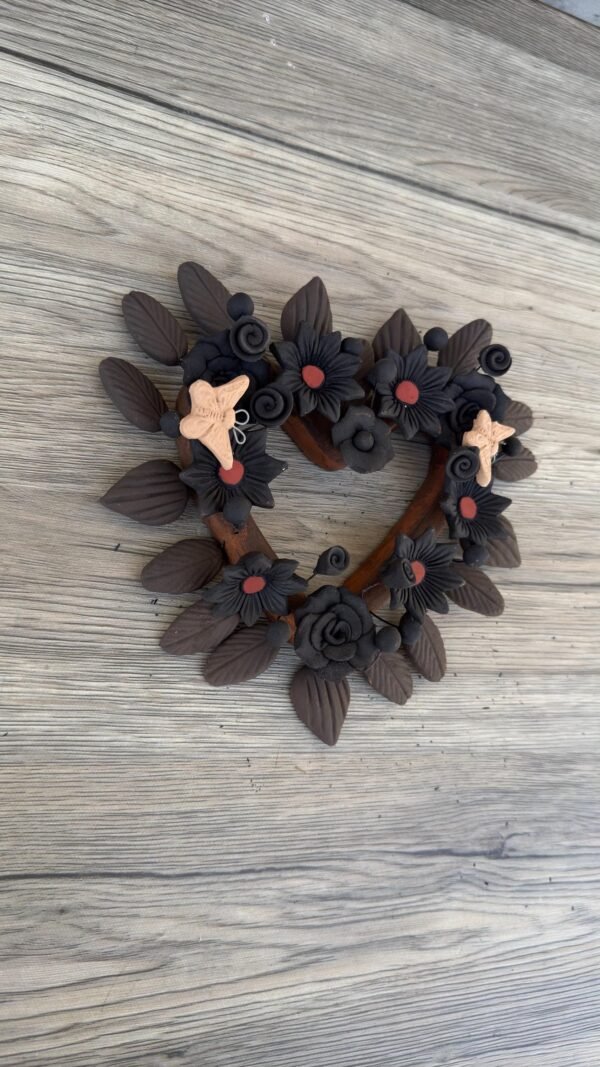 Filigrana Clay Heart Wall Hanging Ornament Artistic  Oaxaca México By Artisans Handmade Crafts, Home Decor Folk Art,  Pastillaje Technique - Image 2
