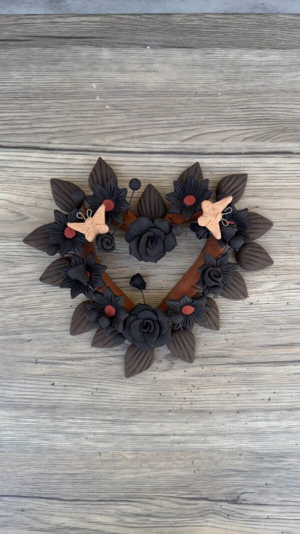 Filigrana Clay Heart Wall Hanging Ornament Artistic  Oaxaca México By Artisans Handmade Crafts, Home Decor Folk Art,  Pastillaje Technique