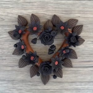 Filigrana Clay Heart Wall Hanging Ornament Artistic  Oaxaca México By Artisans Handmade Crafts, Home Decor Folk Art,  Pastillaje Technique