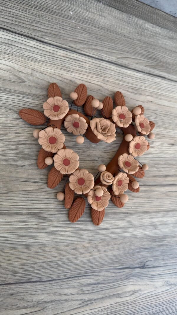 Filigrana Clay Heart Wall Hanging Ornament Artistic  Oaxaca México By Artisans Handmade Crafts, Home Decor Folk Art,  Pastillaje Technique - Image 2