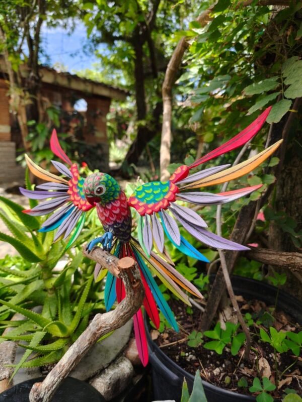 Parakeet Bird Statue Mexican Art Alebrije Sculpture, Wooden Parrot  Decoration Figure, Made Of Wood And Carved By Hand ASK FOR CUSTOMIZE