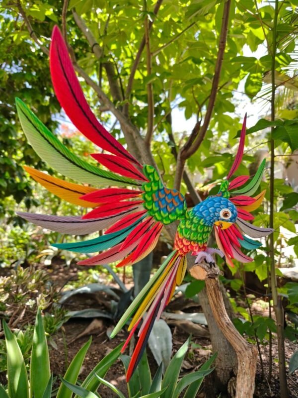 Parakeet Bird Statue Mexican Art Alebrije Sculpture, Wooden Parrot  Decoration Figure, Made Of Wood And Carved By Hand ASK FOR CUSTOMIZE