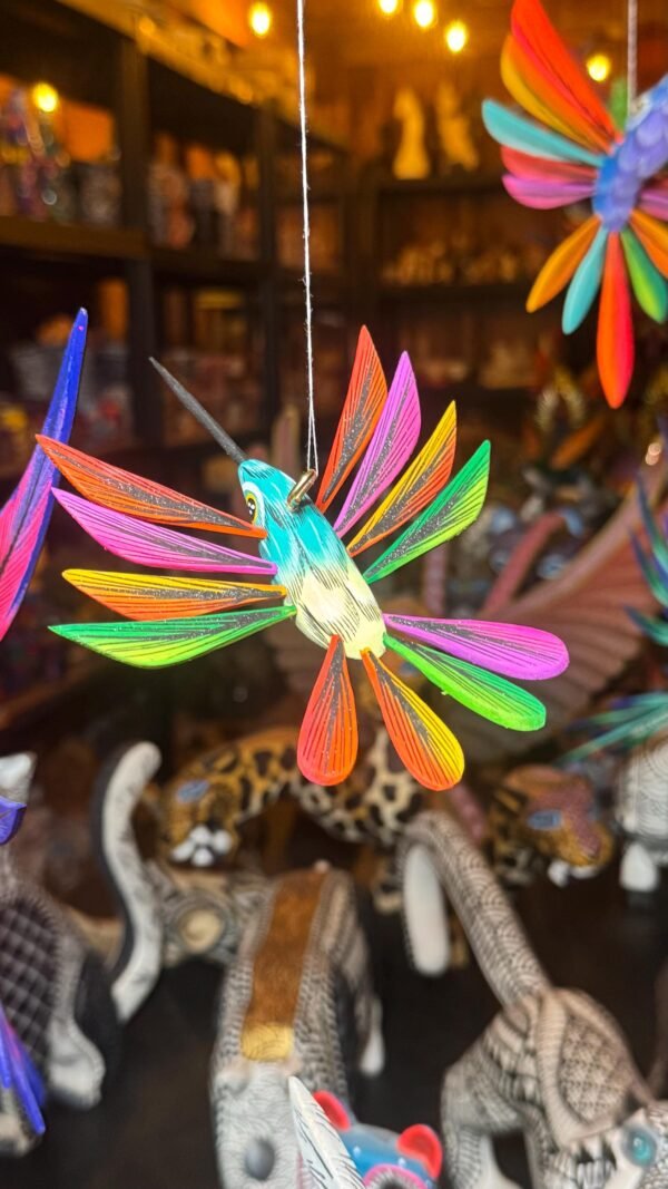 Hummingbird Statue Mexican Folk Art Alebrije Sculpture, Wooden  Decoration Figure, Made Of Wood And Carved By Hand