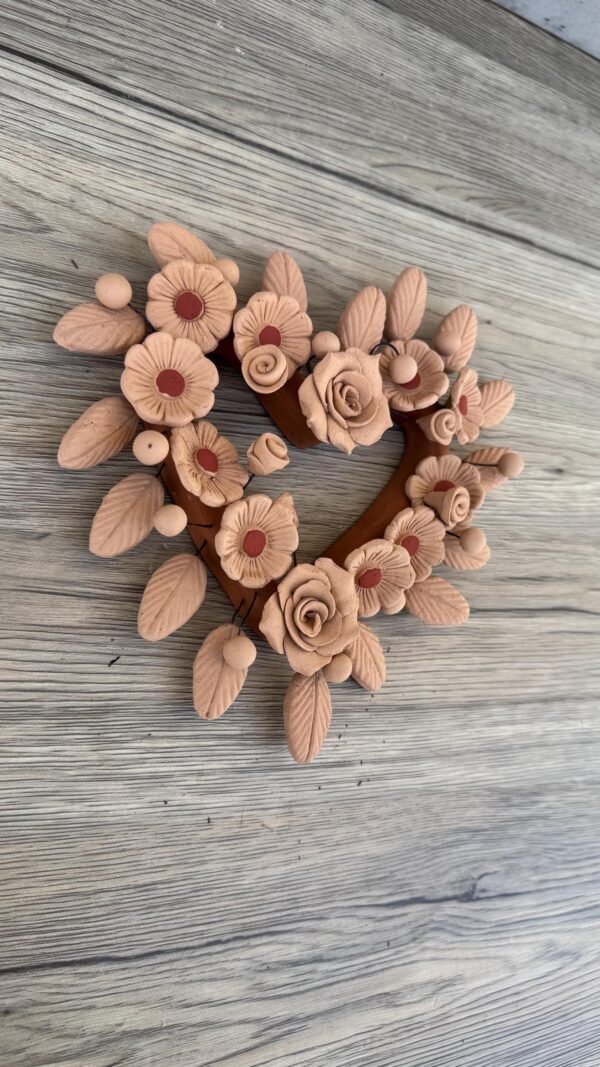 Filigrana Clay Heart Wall Hanging Ornament Artistic  Oaxaca México By Artisans Handmade Crafts, Home Decor Folk Art,  Pastillaje Technique - Image 2