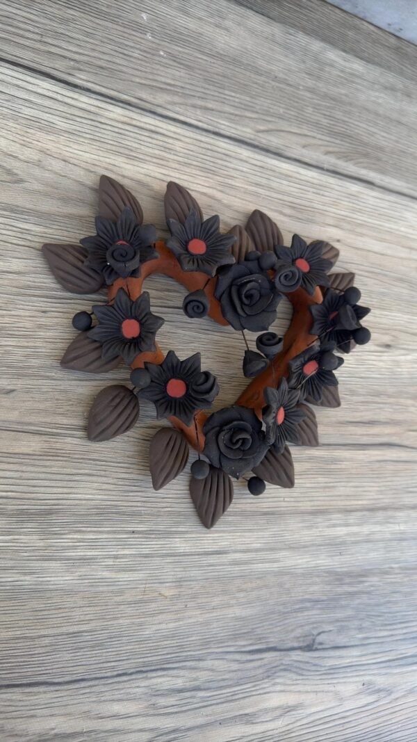 Filigrana Clay Heart Wall Hanging Ornament Artistic  Oaxaca México By Artisans Handmade Crafts, Home Decor Folk Art,  Pastillaje Technique - Image 2
