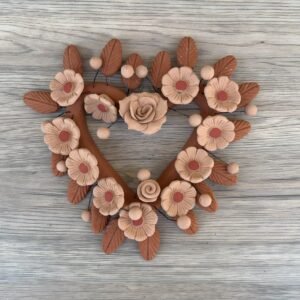 Filigrana Clay Heart Wall Hanging Ornament Artistic  Oaxaca México By Artisans Handmade Crafts, Home Decor Folk Art,  Pastillaje Technique