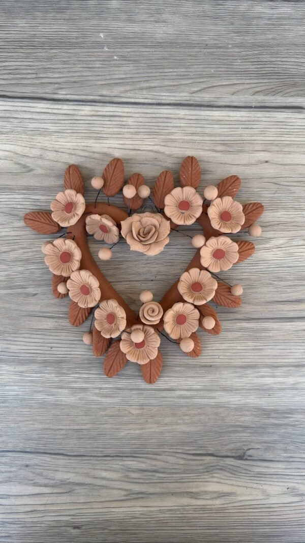 Filigrana Clay Heart Wall Hanging Ornament Artistic  Oaxaca México By Artisans Handmade Crafts, Home Decor Folk Art,  Pastillaje Technique