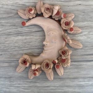 Filigrana Clay Moon Wall Hanging Ornament Artistic  Oaxaca México By Artisans Handmade Crafts, Home Decor Folk Art,  Pastillaje Technique