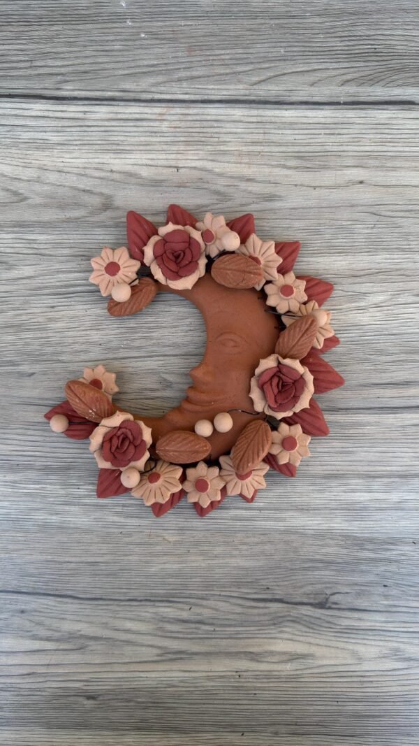 Filigrana Clay Moon Wall Hanging Ornament Artistic  Oaxaca México By Artisans Handmade Crafts, Home Decor Folk Art,  Pastillaje Technique