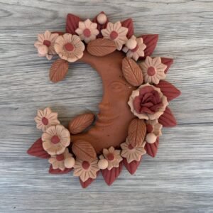 Filigrana Clay Moon Wall Hanging Ornament Artistic  Oaxaca México By Artisans Handmade Crafts, Home Decor Folk Art,  Pastillaje Technique