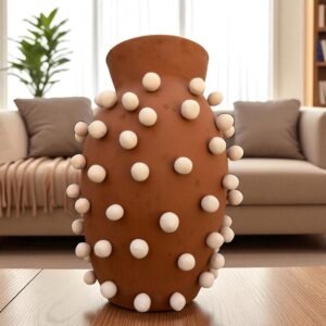 Embroidered Clay Vase From Oaxaca México Home Decor Handcrafted Jarron Barro Bordado Oaxaca Handmade Unique Designs From Artisans