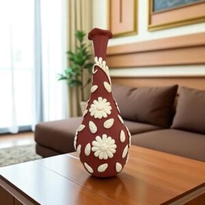 Embroidered Clay Vase From Oaxaca México Home Decor Handcrafted Jarron Barro Bordado Oaxaca Handmade Unique Designs From Artisans