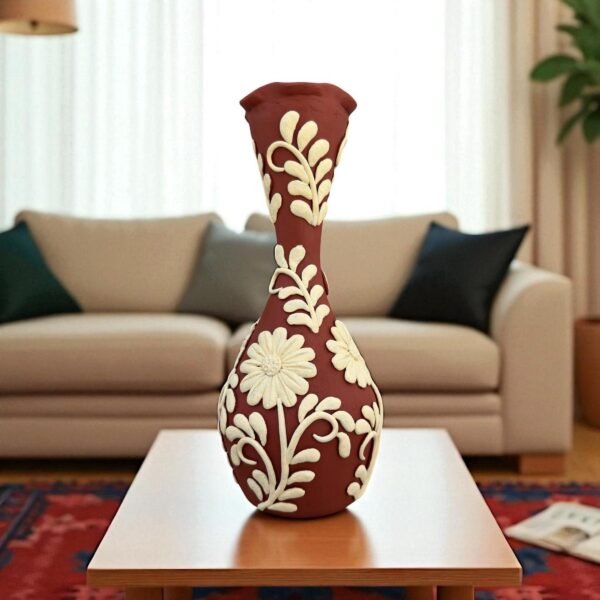 Embroidered Clay Vase From Oaxaca México Home Decor Handcrafted Jarron Barro Bordado Oaxaca Handmade Unique Designs From Artisans