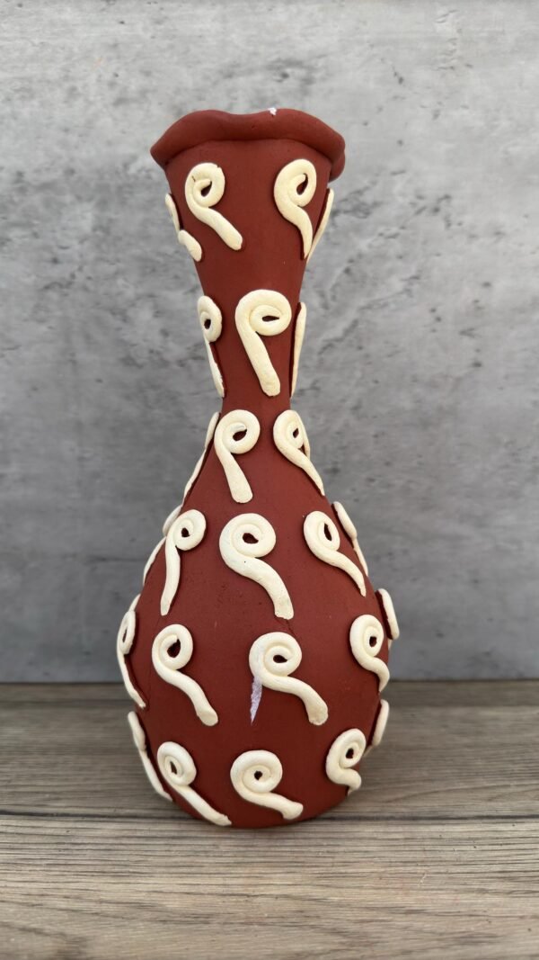 Embroidered Clay Vase From Oaxaca México Home Decor Handcrafted Jarron Barro Bordado Oaxaca Handmade Unique Designs From Artisans - Image 2