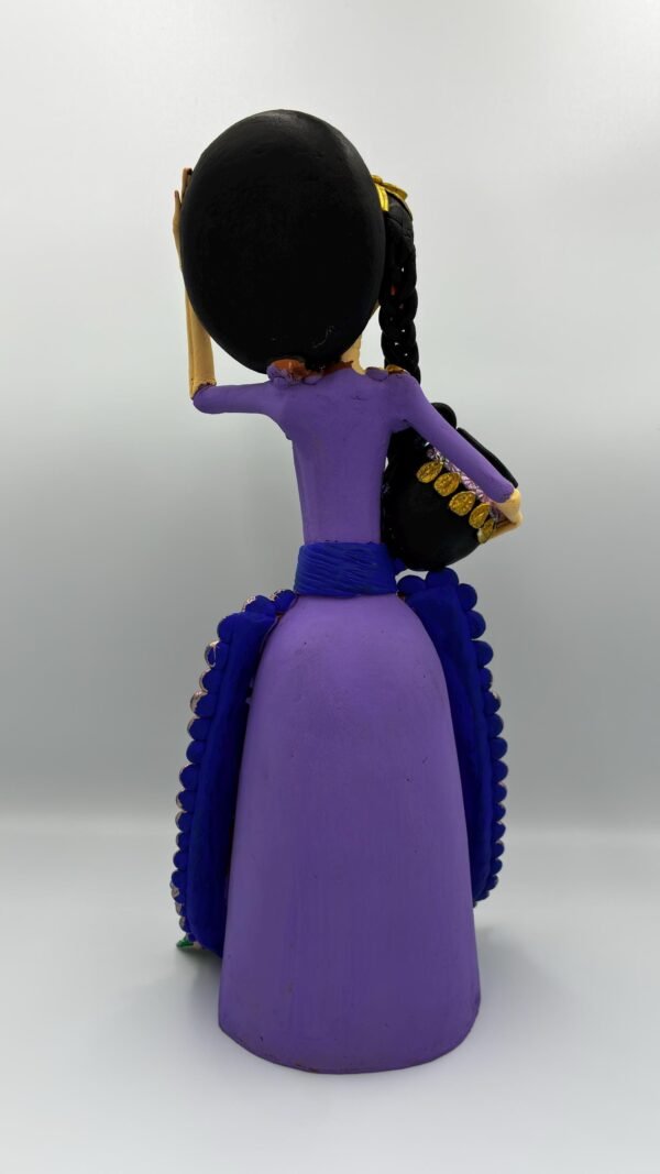 Catrina Skull Frida Kahlo Doll, Michoacan Mexico Made by Artisans Day Of The Dead, Human Skeleton, Mexican Decorations, Sugar Skull 13” Tall - Image 5