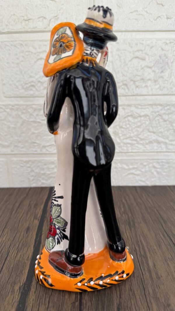 Catrina Handmade Talavera Day of the Dead  Colorful Ceramic Folk Art from Puebla, Mexico Día de los Muertos Skeleton Figurine Wedding Gift - Image 4