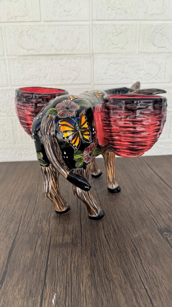 Donkey Pot Planter (2) Talavera  Figurine  Ceramic Pottery Artisan Hand Painted Farmhouse Decor Vibrant Folk Art from Puebla  Decor Burrito - Image 4