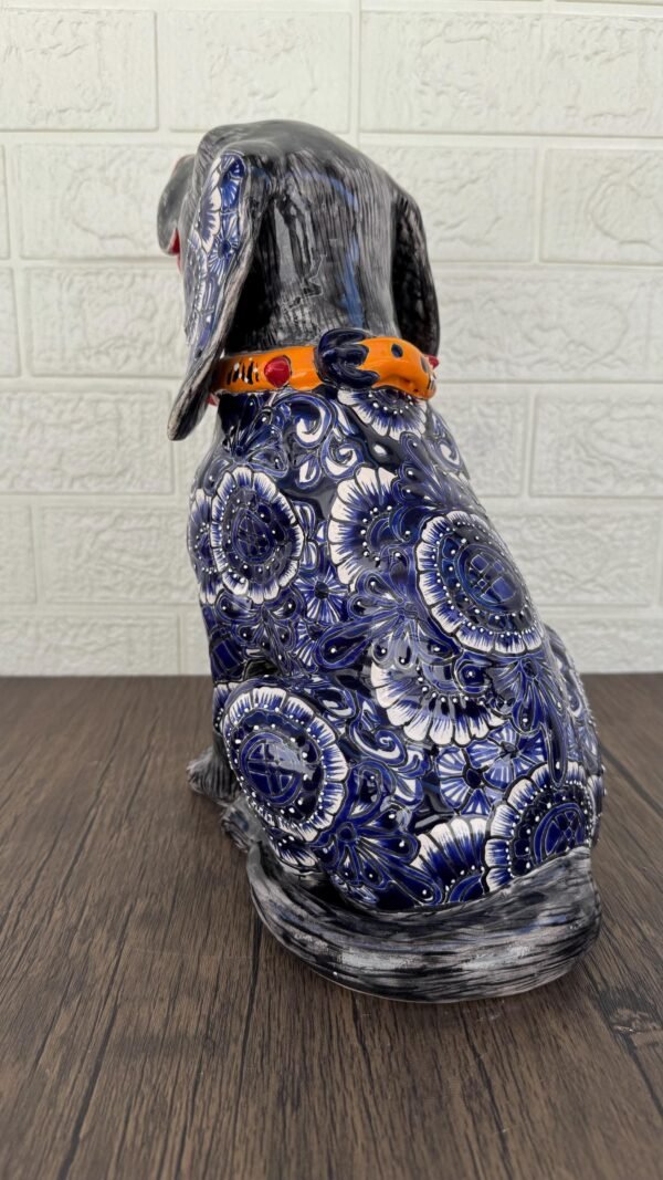 Talavera Dalmatian Dog Sculpture  Ceramic Dog, Talavera Pottery, Puebla Mexican Pottery, Cocker Spaniel Statue Handmade And Hand Painted - Image 4